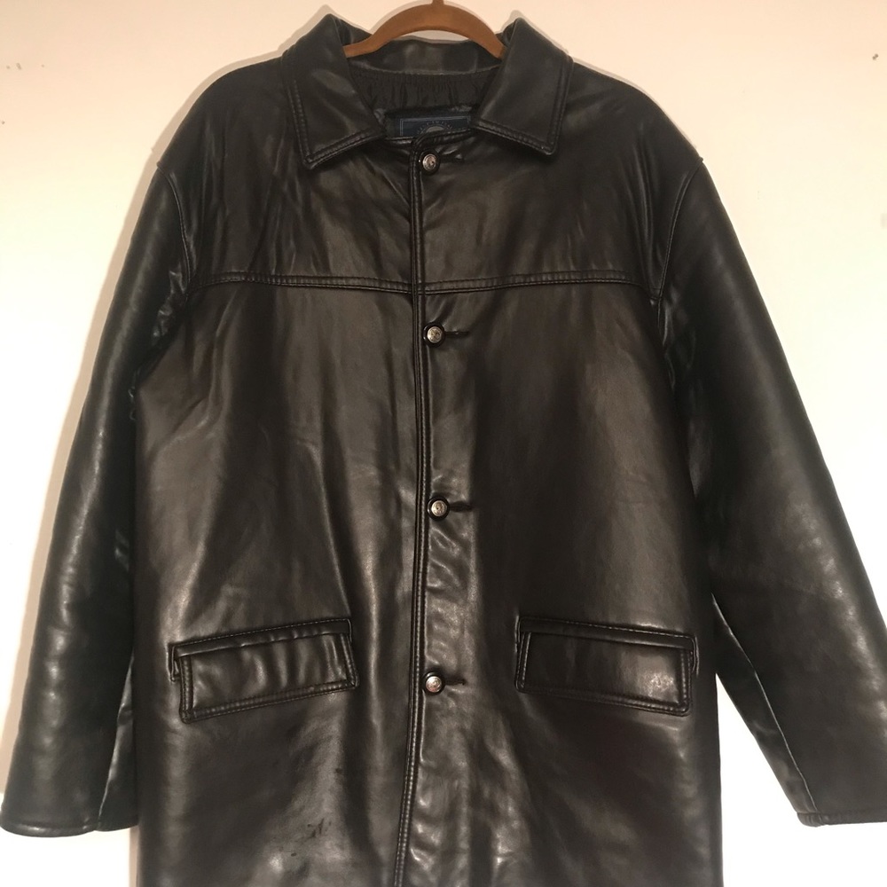 Genuine Leather Italian Textile Group Jacket.Italy